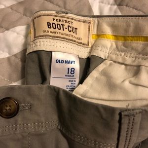 NWT 18R Boot Cut Gray Khaki Pants